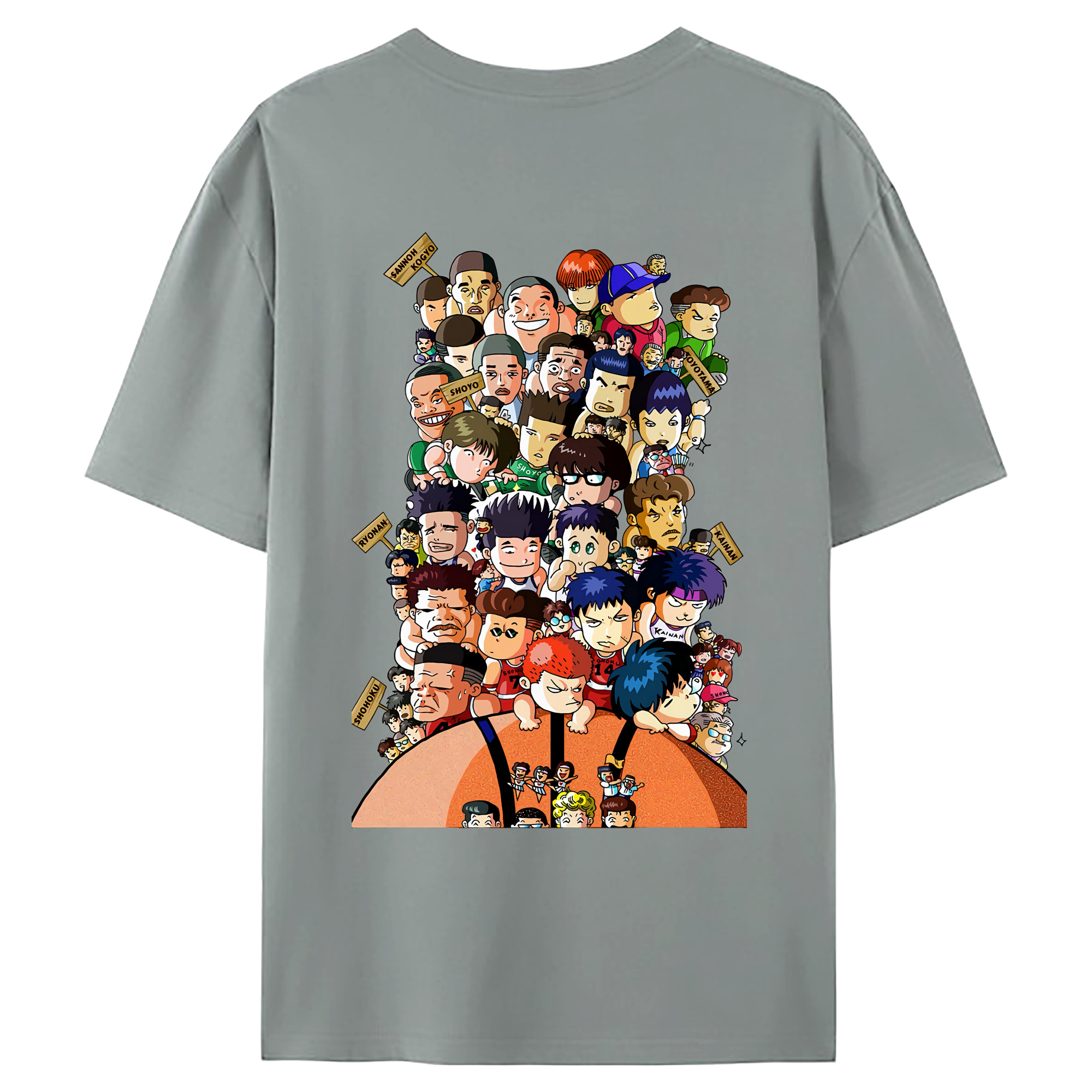 （画像用） SLAM DUNK／スラムダンク 綿100％ メンズ半袖Tシャツ（バックプリント） 通気性